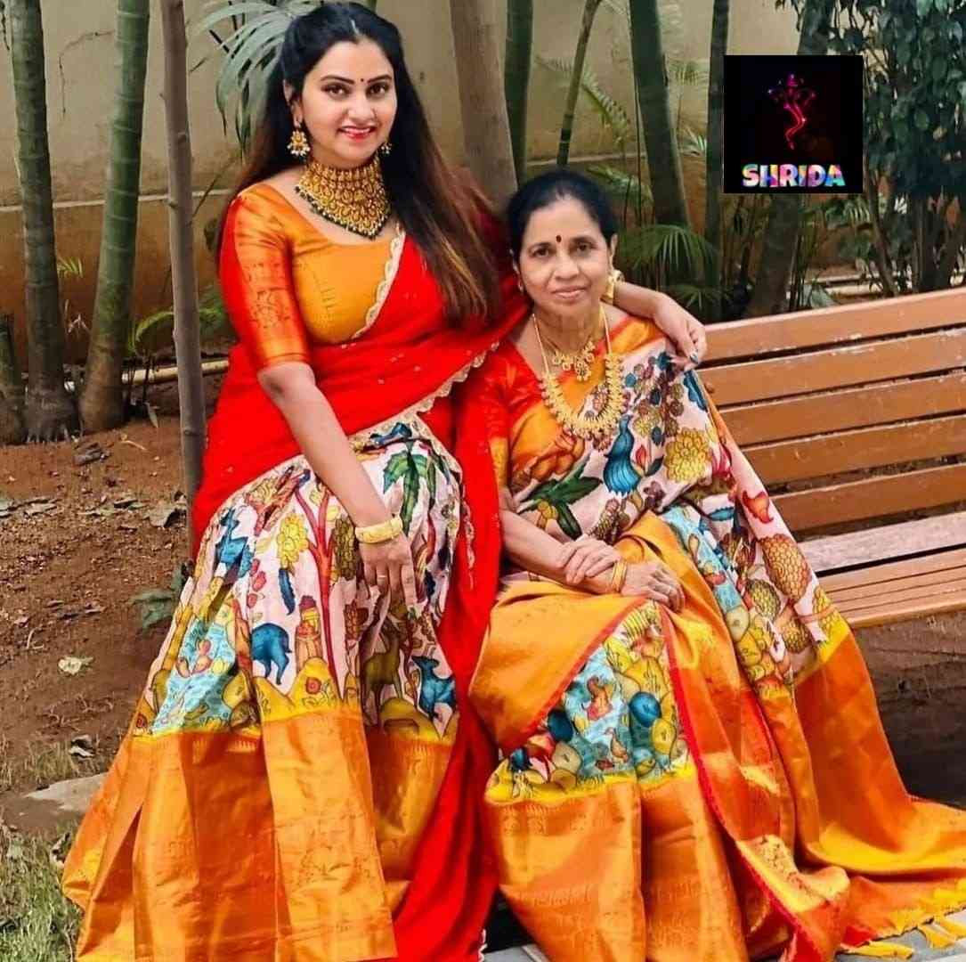 Women's wear kalamkari silk saree