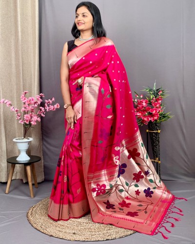 Women's wear Kanjivaram paithani silk saree