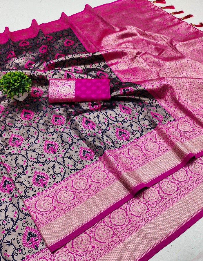 Pink Color Soft Kanjivaram Silk Saree