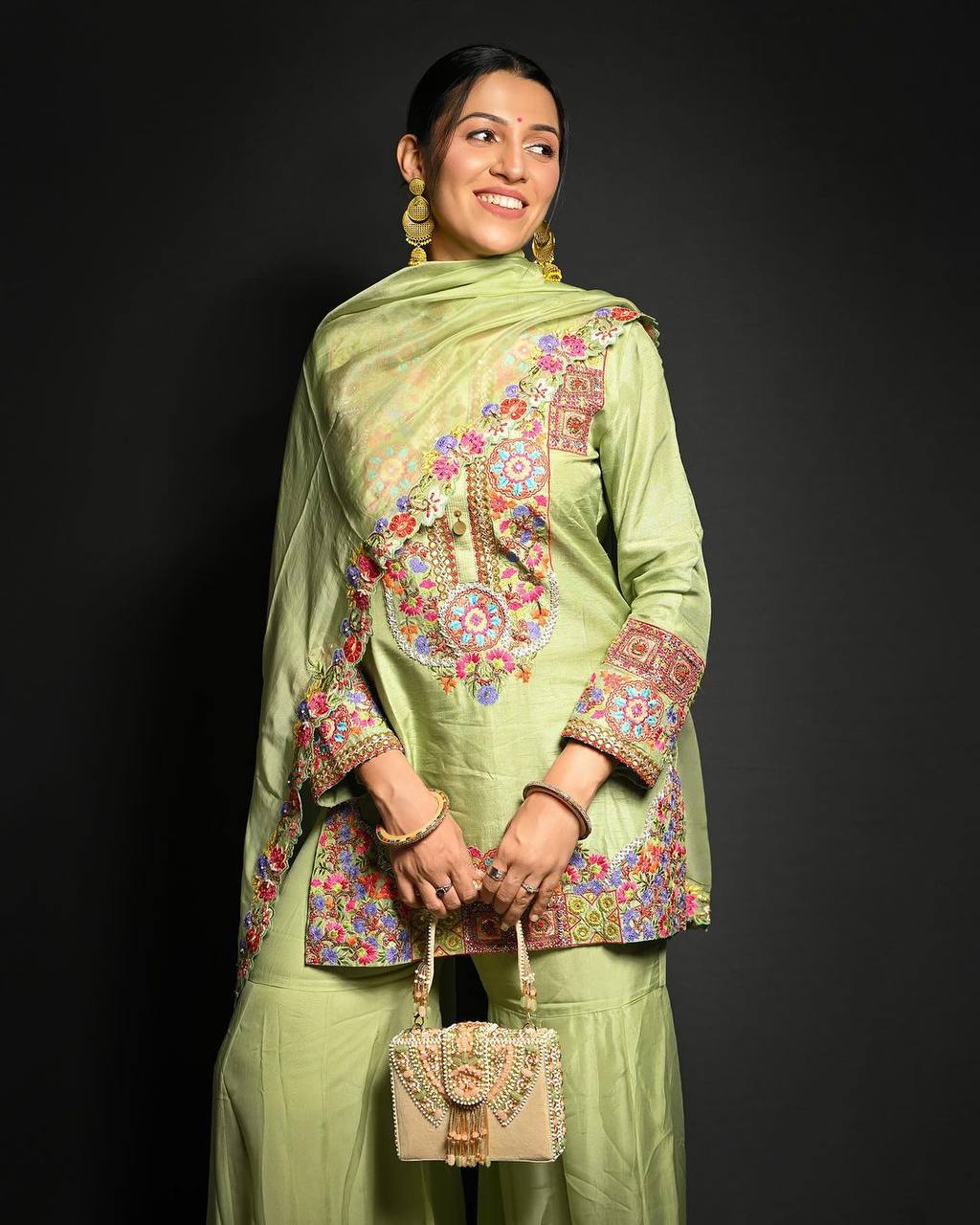 women's wear top gharara set