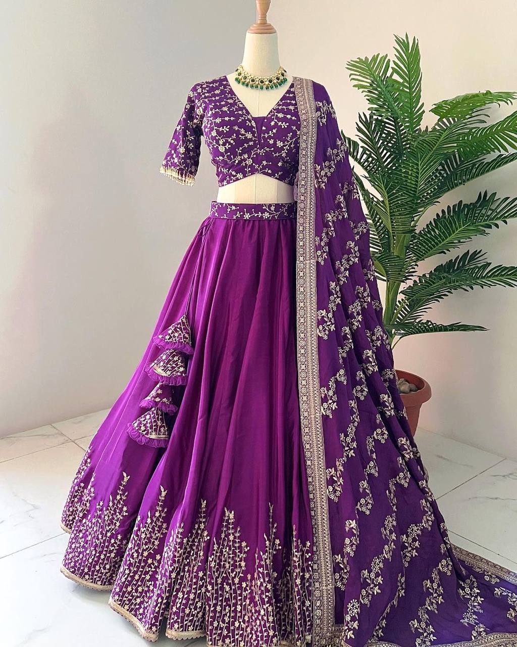 Purple Color lahengha Choli Set