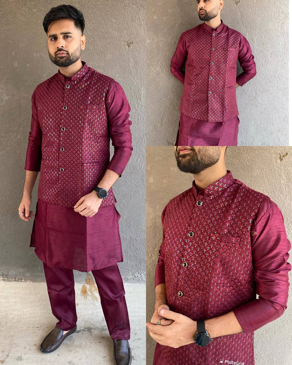 Purple color Kurta set