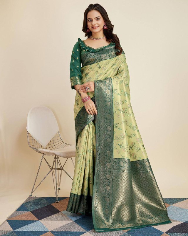 Green Color Kanjivaram Silk Saree