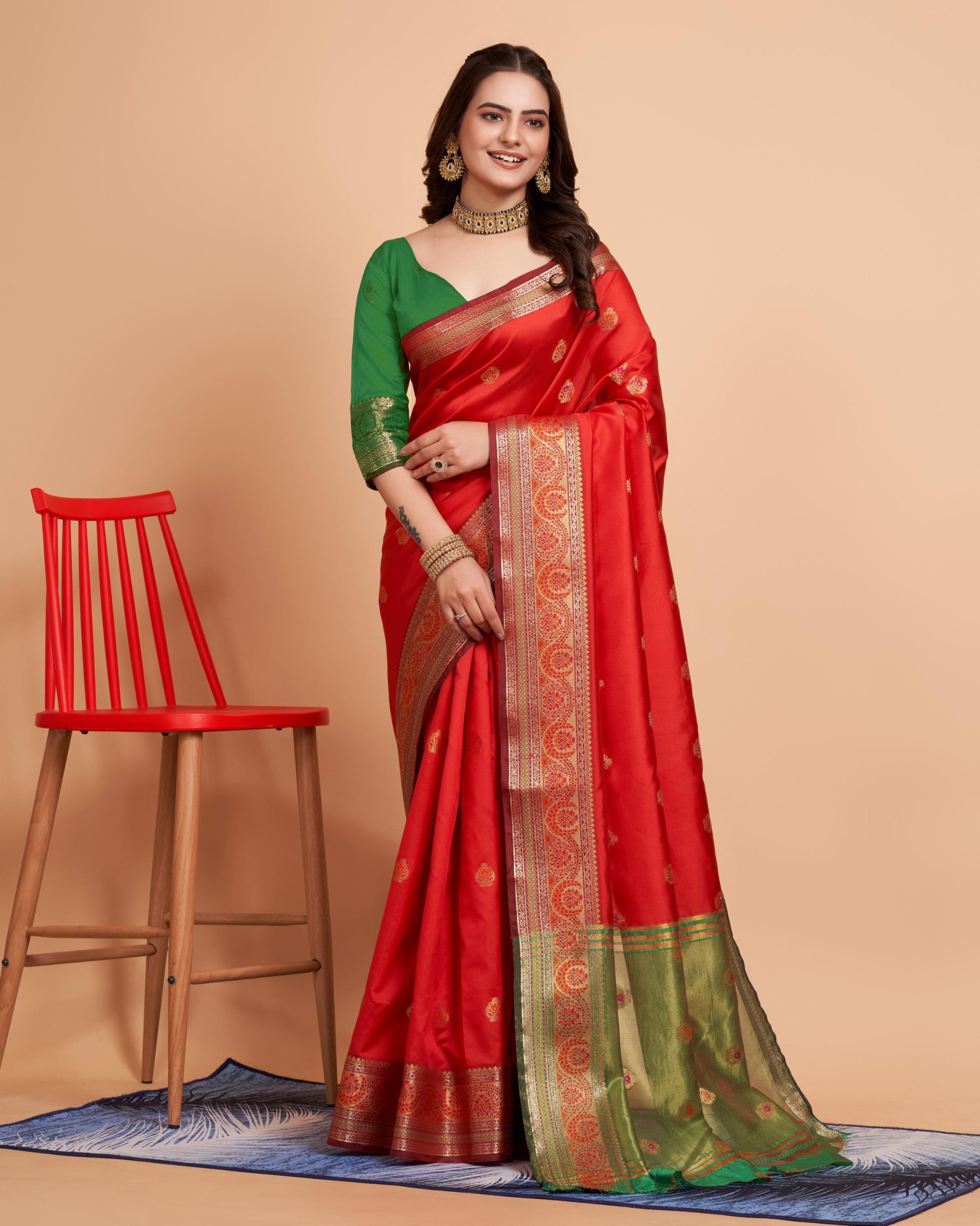 women's wear soft banarasi silk saree
