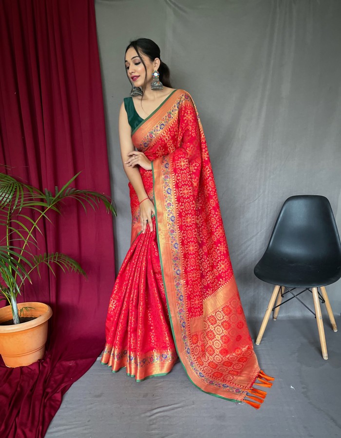 women's wear bandhej weaving design