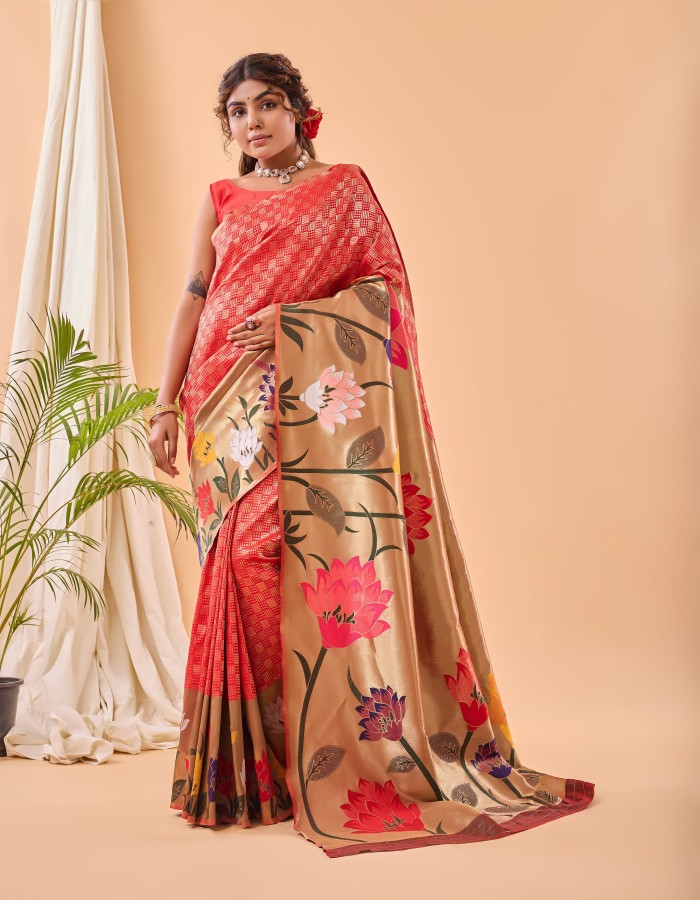 Women's wear paithani silk saree