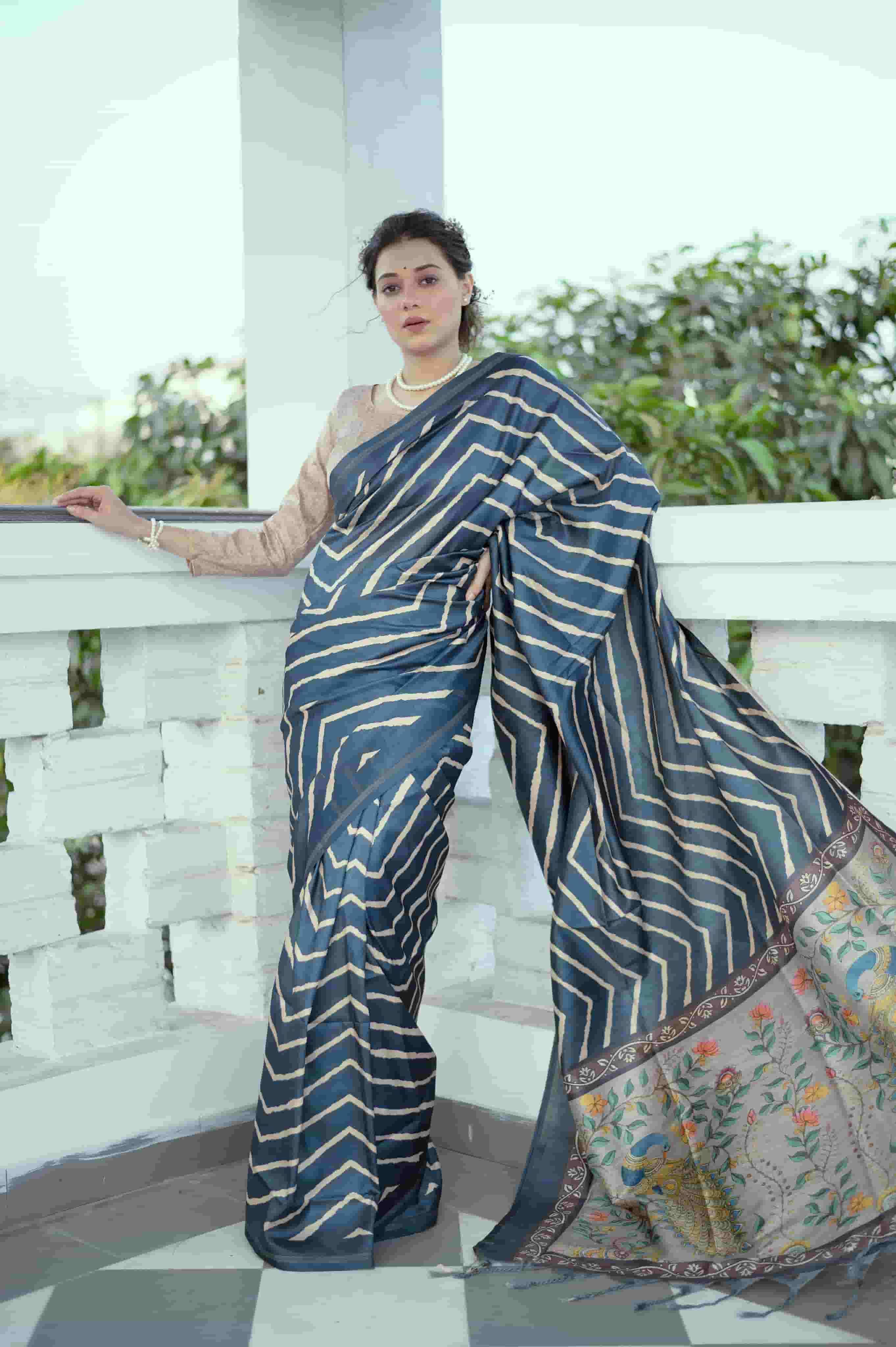 Rama Color Leriya Saree