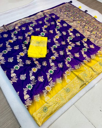 Women's wear dola silk saree with pedding design