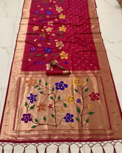 Maroon Kanjivaram Silk Saree