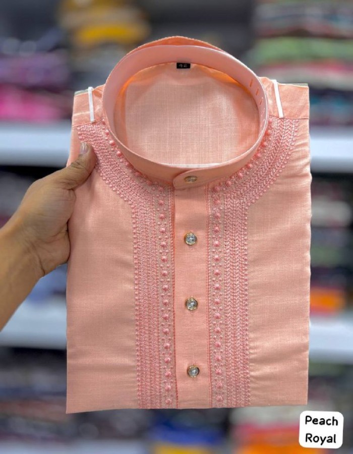 peach Kurta Pyjama