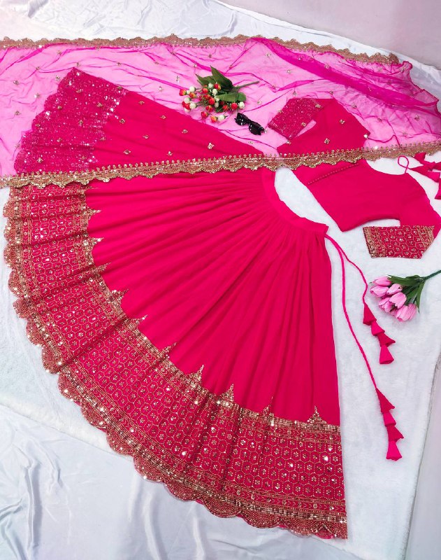 Pink Lahengha Choli Set