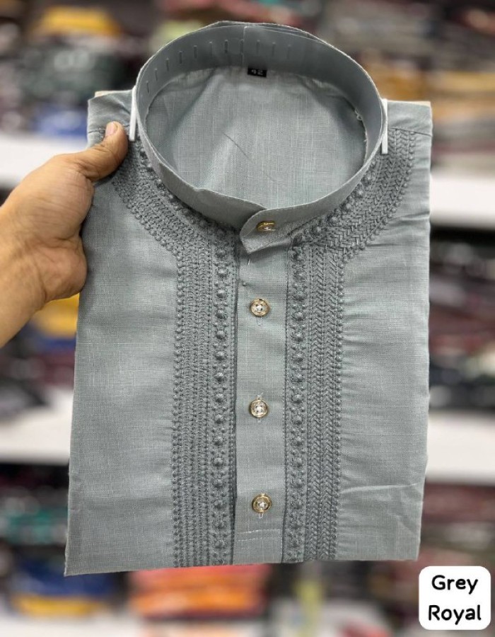 gray Color Kurta Set