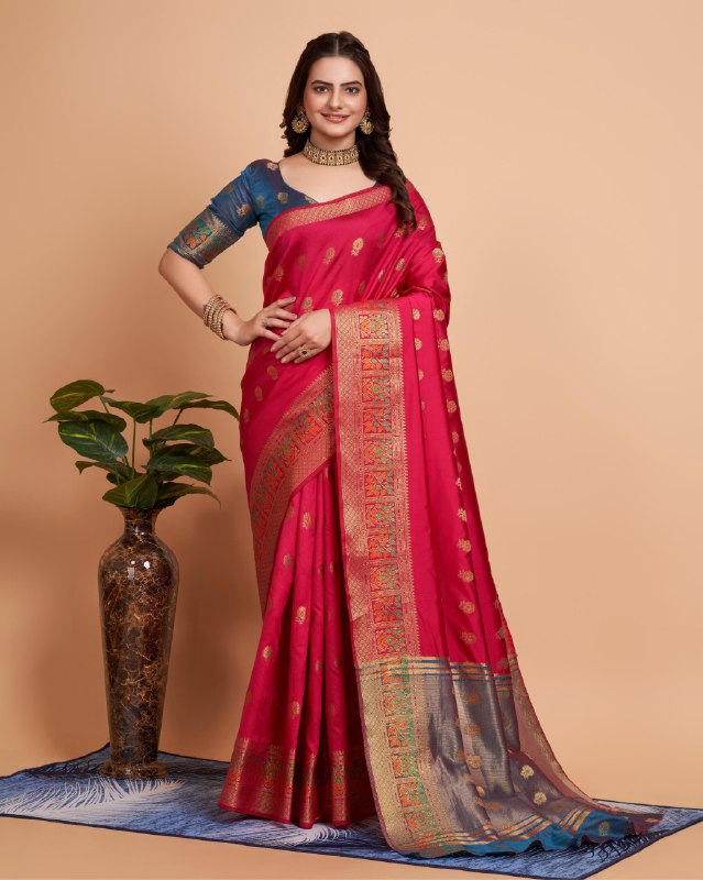 Pink Color Banarasi Silk Saree