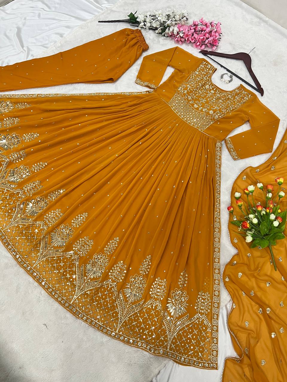 Yellow Naira cut Gown