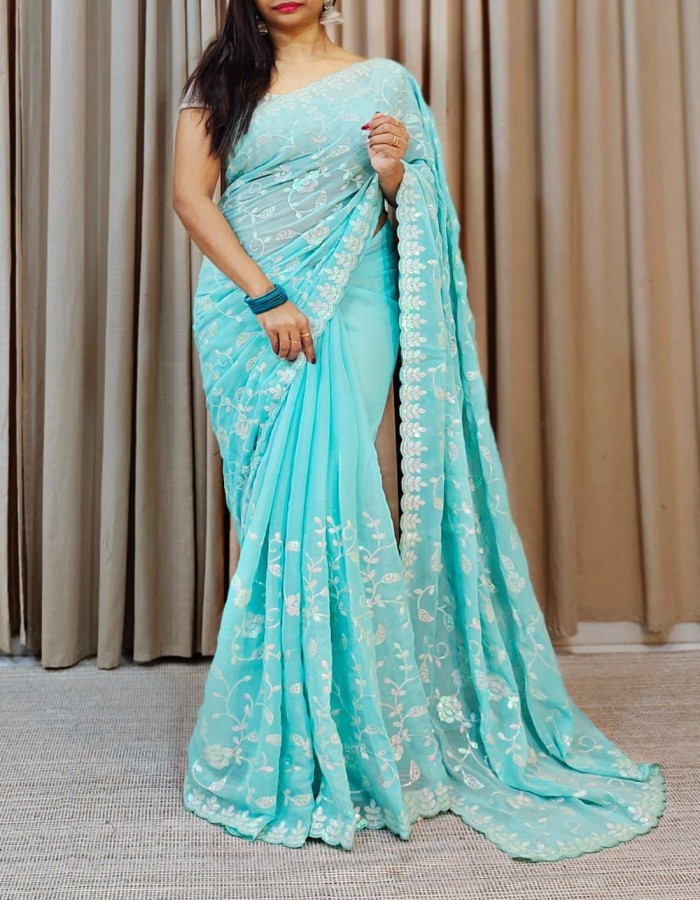 Rama Sequence Work Saree