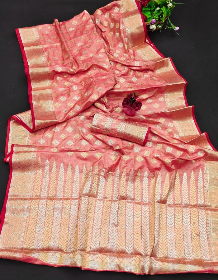 Gajri Banarasi Silk Saree