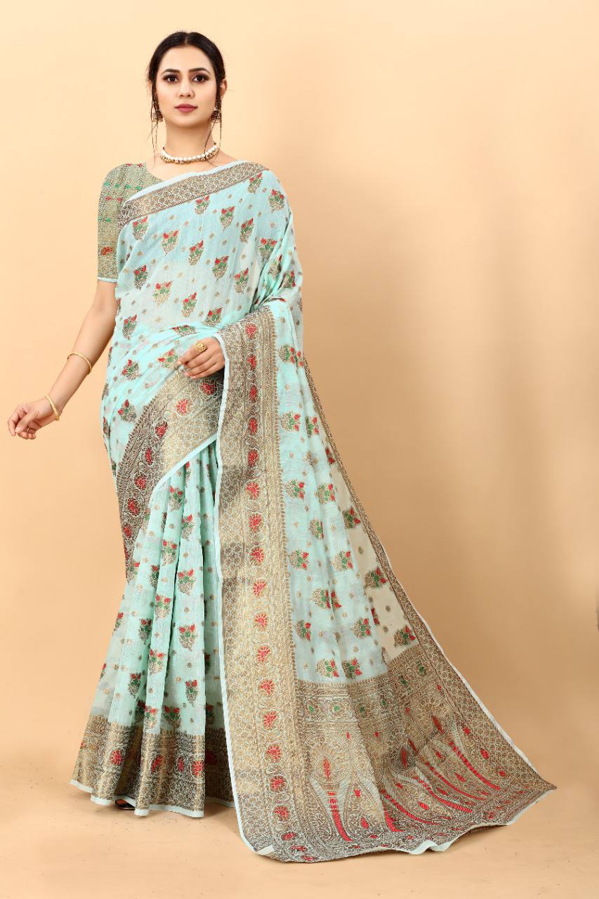 Rama Cotton Silk saree