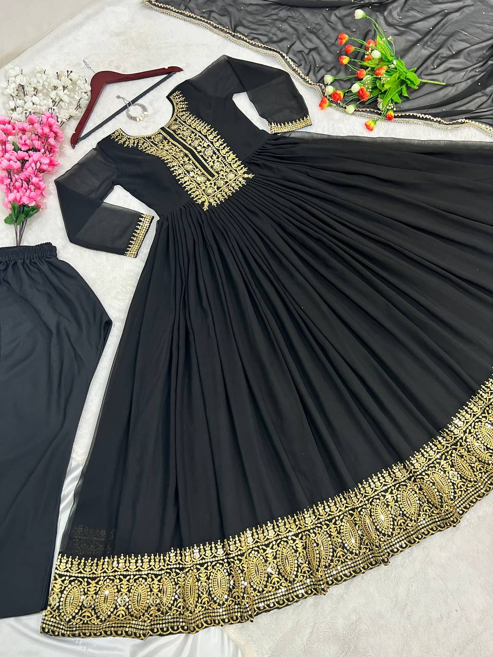 Black Color Long Gown