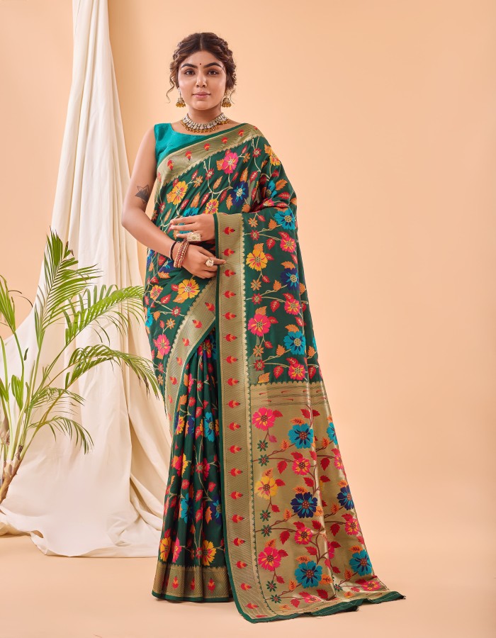 Green Soft Paithani Saree