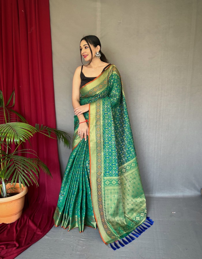 Green Patola Silk Saree