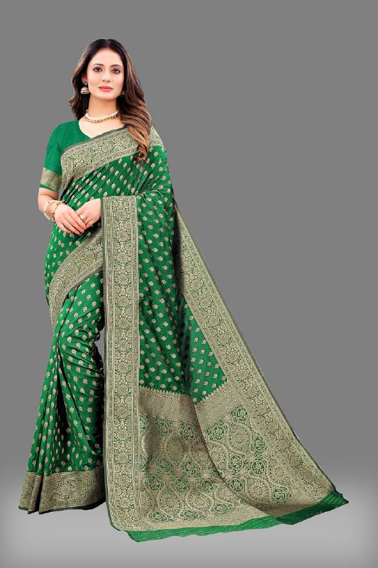 Green Kanjivaram silk saree