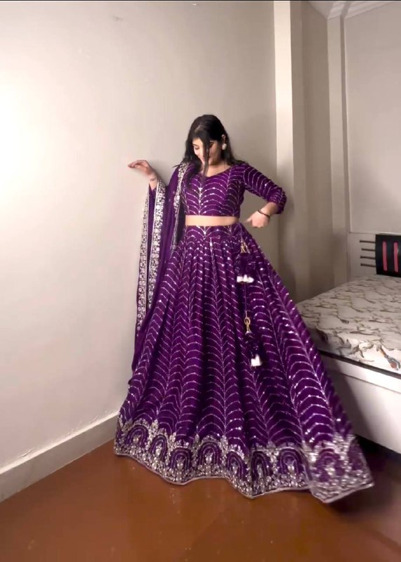 Purple Color Designer Lahenga Choli
