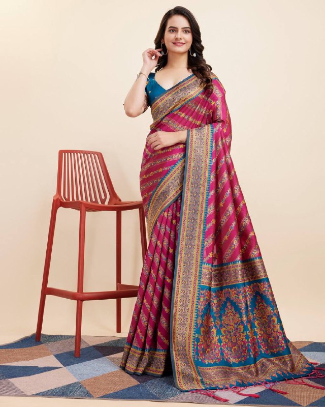 Pink Color Banarasi Silk Saree