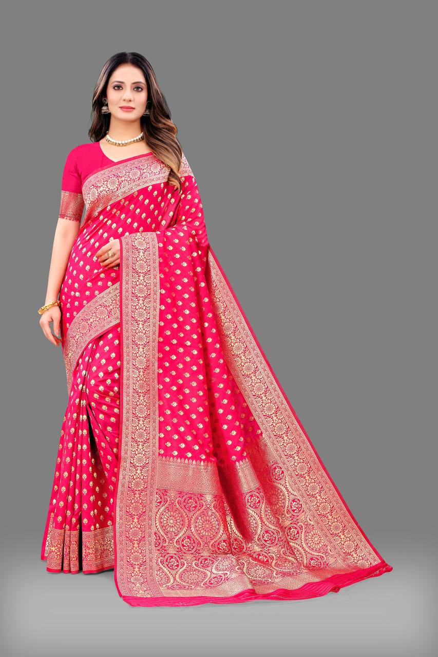 Pink Kanjivaram Silk Saree