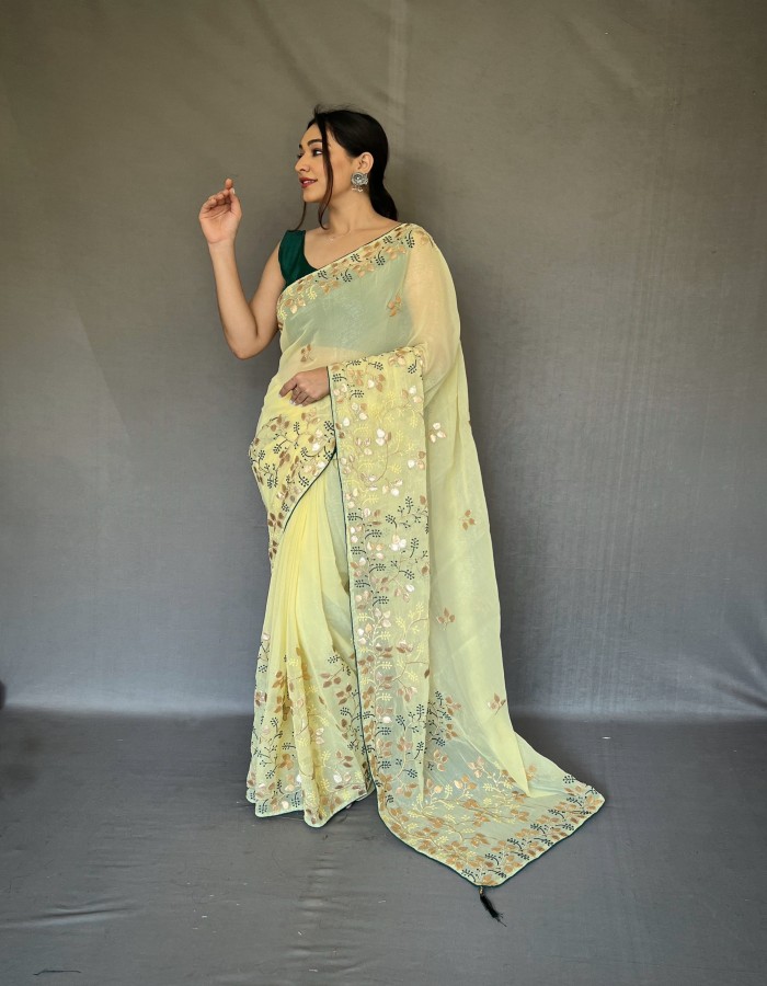 women's wear gota patti embroidery saree