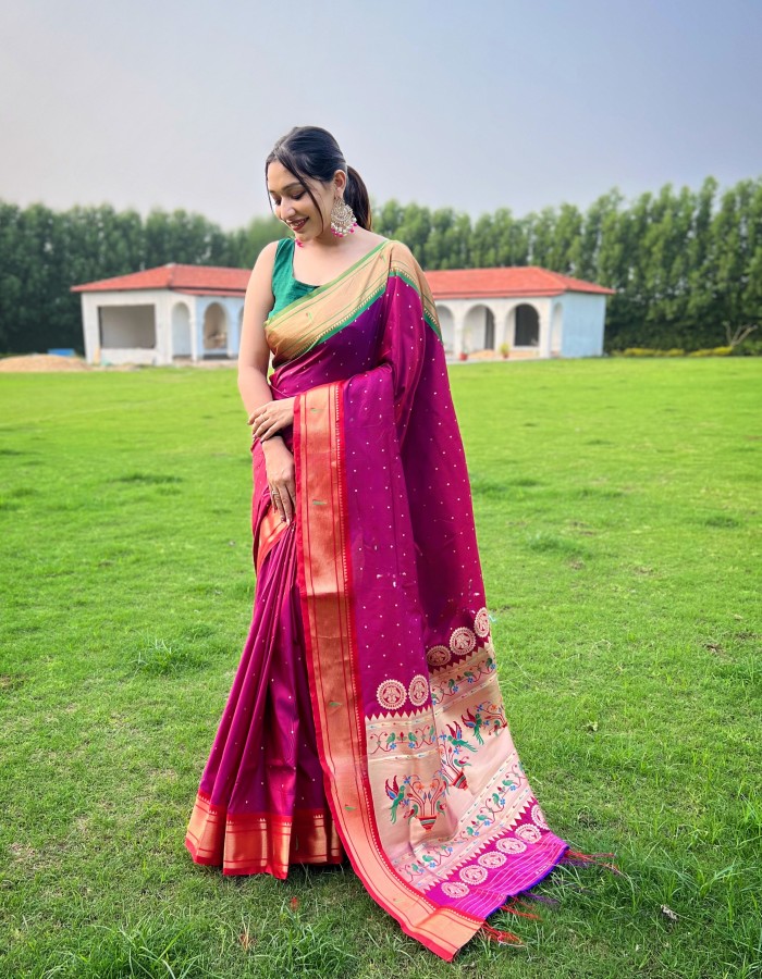 Meganta Paithani Silk Saree