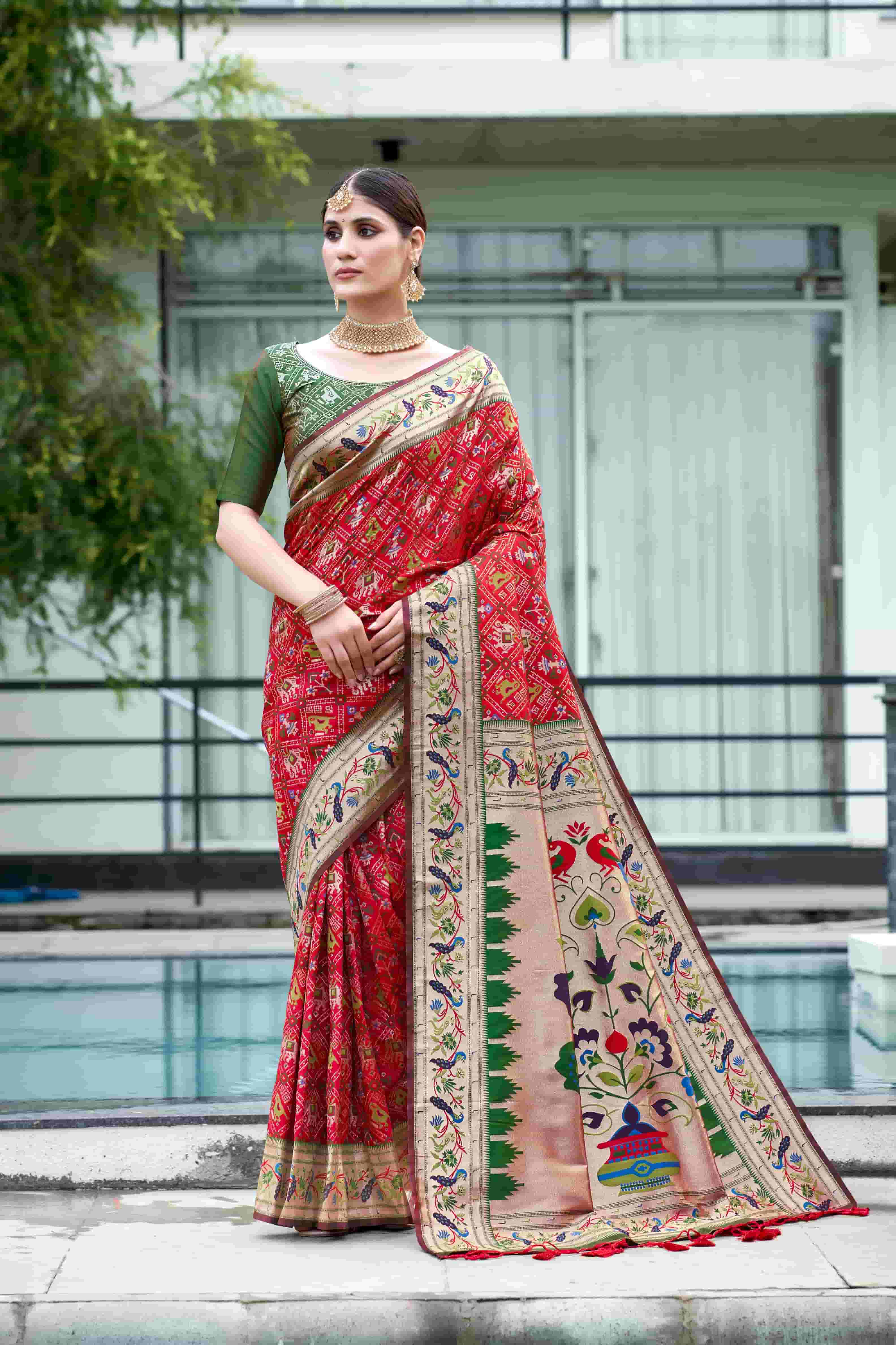 Red Patola Silk Saree