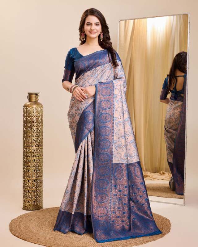 Sky Blue kanjivaram Saree