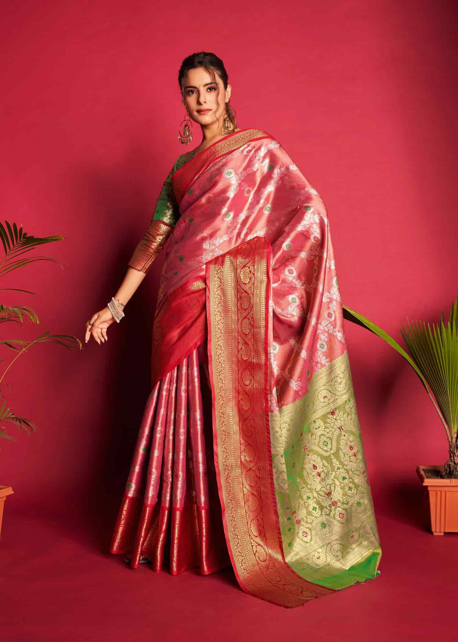 Red Color Soft Kanjivaram Silk Saree