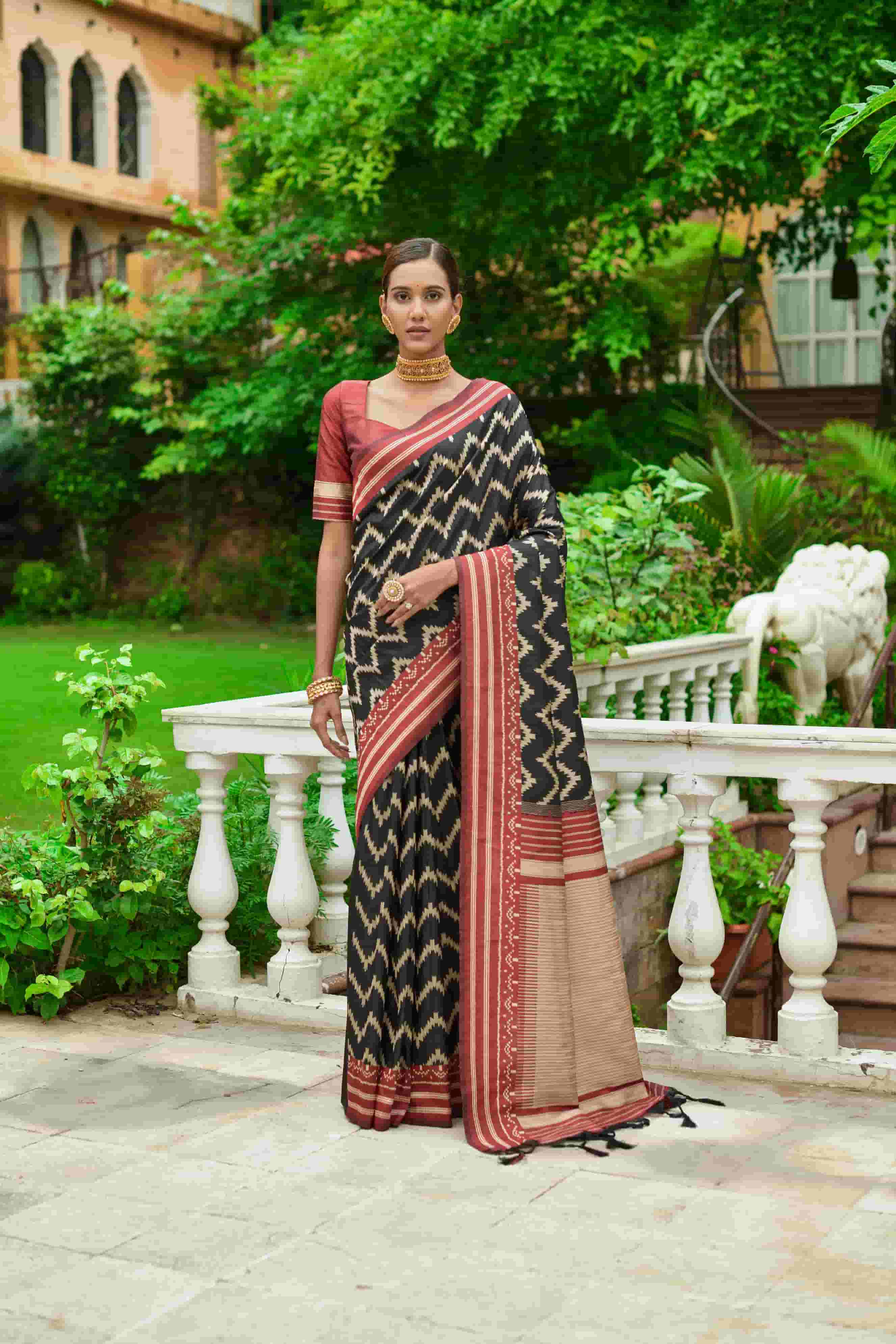 Black Color  Banarasi Soft Silk Saree