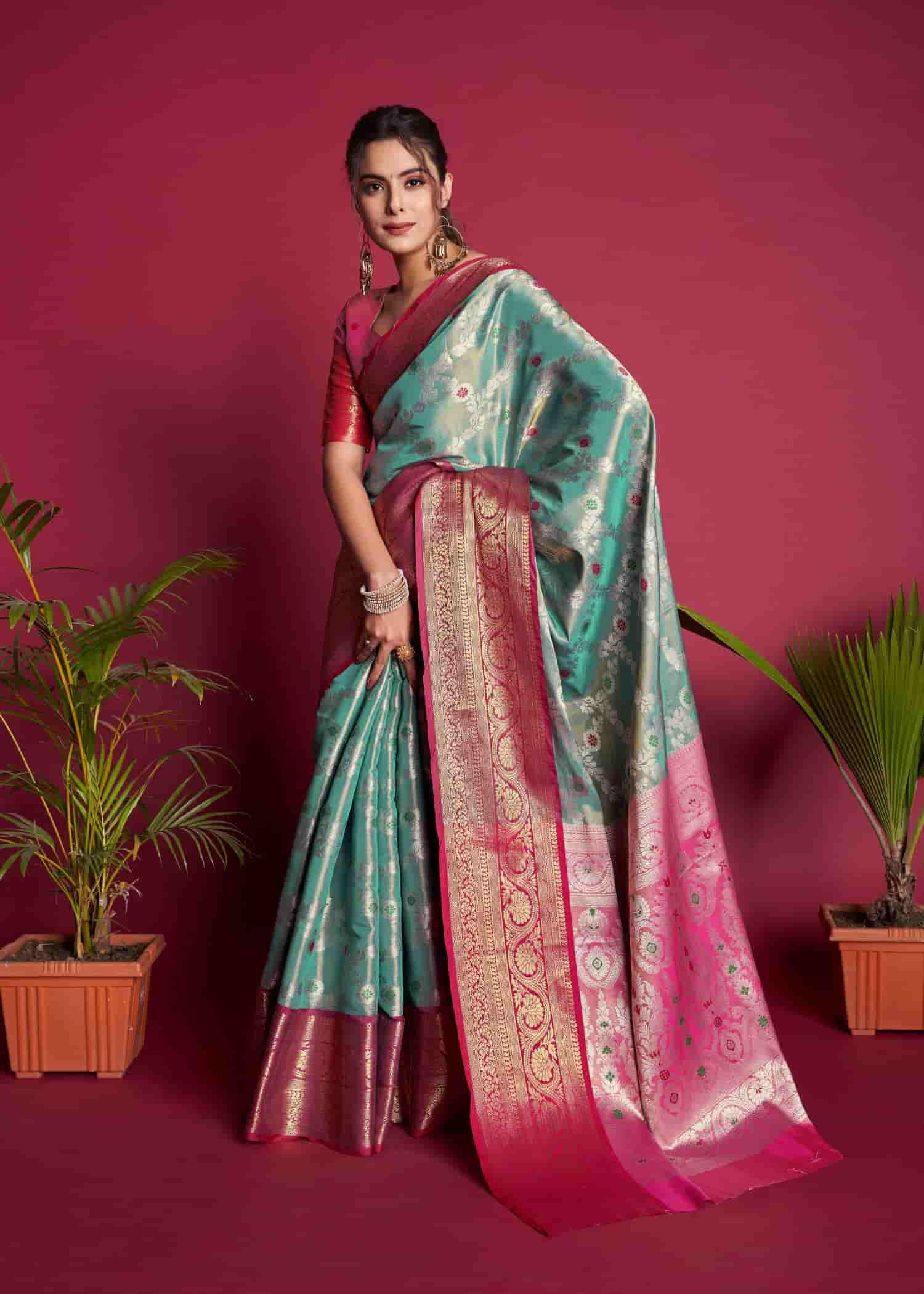 Rama Color Kanjivaram Saree