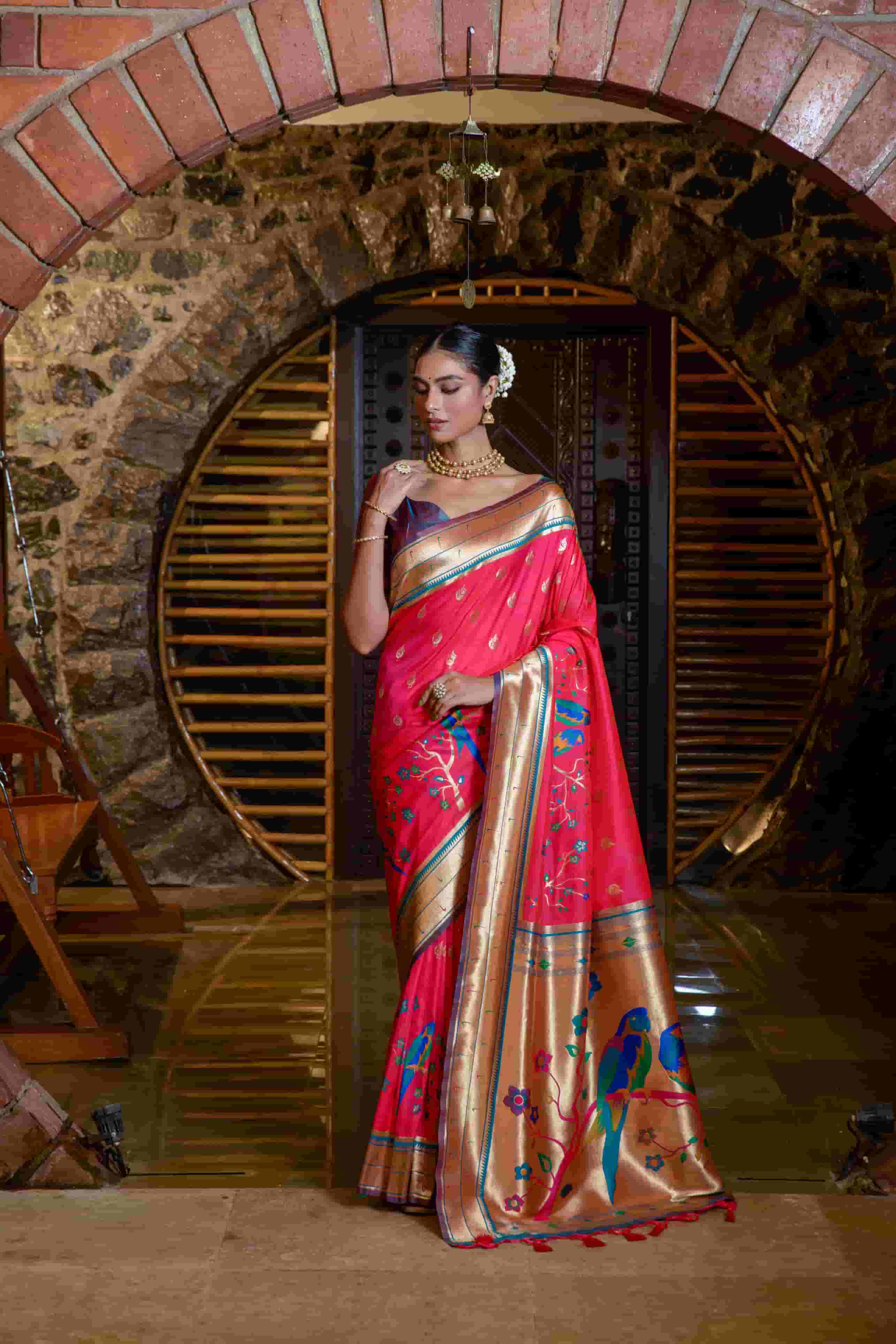 Pink Color Soft Paithani Saree