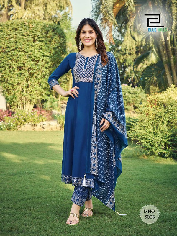 Rama Color Kurti Set