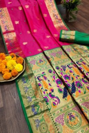 Gajri Color Paithani Saree