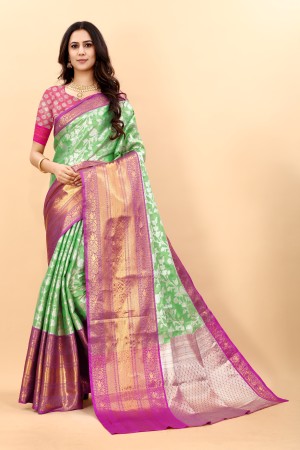 Green Soft Kanjivaram Silk Saree