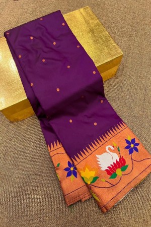 Purple Color Paithani Silk Saree