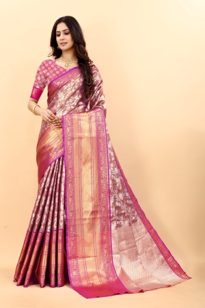 Purple Color Kanjivaram Silk Saree