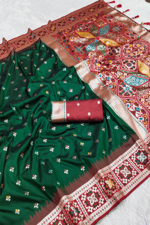 Green Color Banasi Saree Collections
