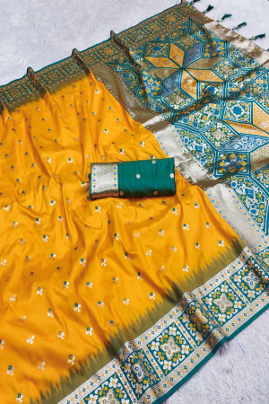 Yellow Color Soft Banarasi Silk Saree