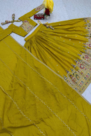 Yellow Color Lehenga Choli Set