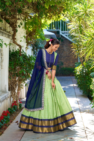 Perrot Green Color Lehenga Choli Set