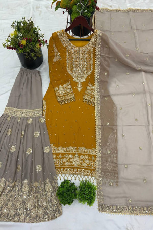 Yellow Color Top Lahengha With Dupatta