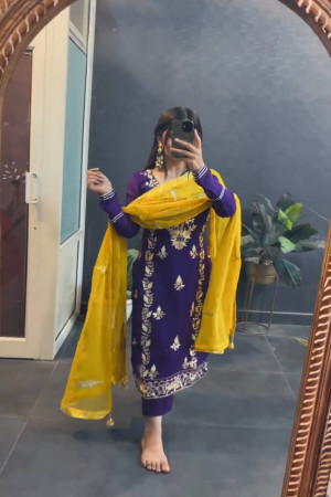 Royal Blue Color Salwar Suit Set