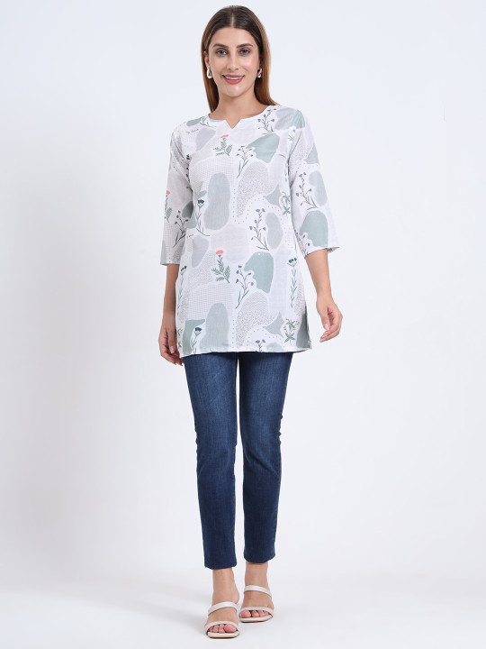 Gray Color Women's wear Sort Top