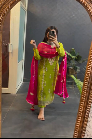 Mustard Color Salwar Suit with Dupatta set