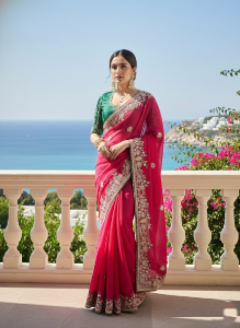 Women Embroidery Work Saree
